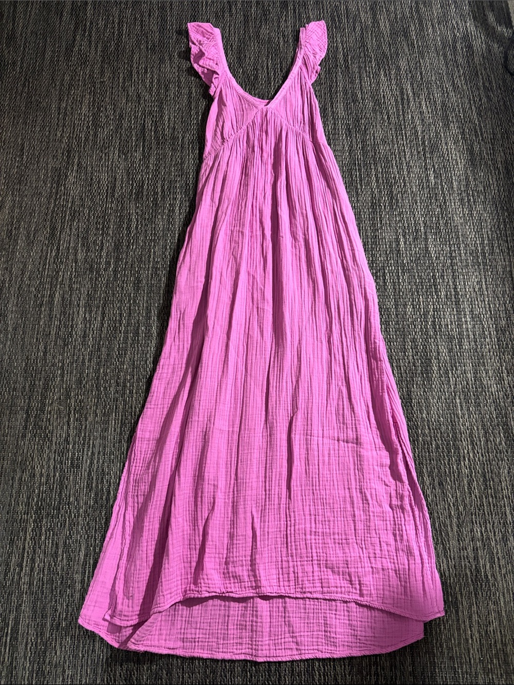 Xírena Leyla Maxi Dress Slit 100% Cotton Gauze V Neck Sleeveless Size Small